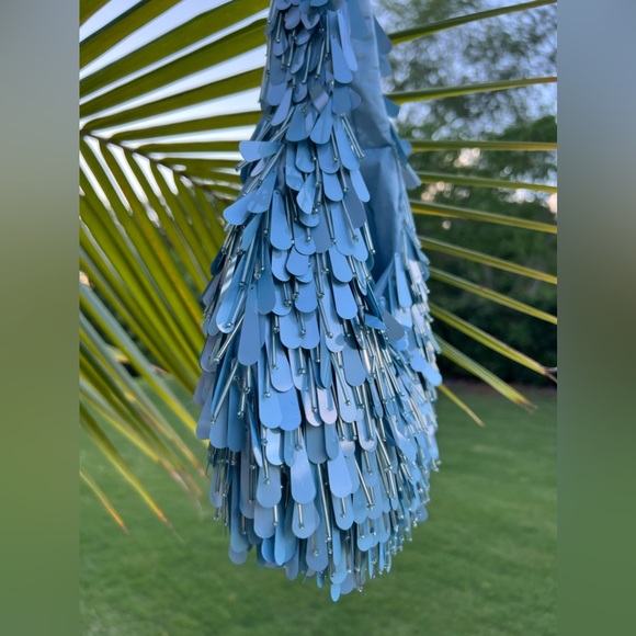 Viral Blue Sequin and Beaded Bag Made In India CHA CHA Hobo Shoulder Bag - Picture 5 of 5